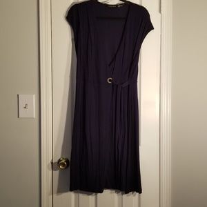 Ivanka Trump Cap Sleeve Faux Wrap Dress